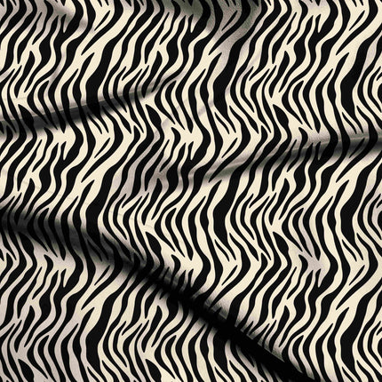 jet black animal digital print fabric texture — medium scale closeup