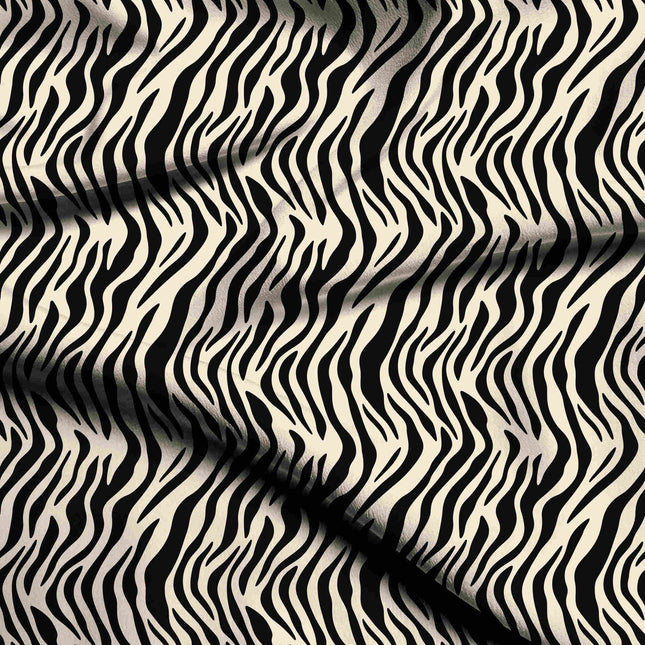 jet black animal digital print fabric texture — medium scale closeup
