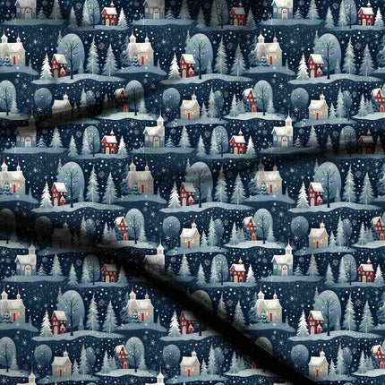 Midnight Blue Other Digital Print Fabric for Gharara | Urban Artwear - 4661