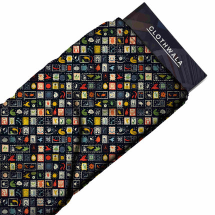 deep navy other all-over print pattern — medium scale repeat layout