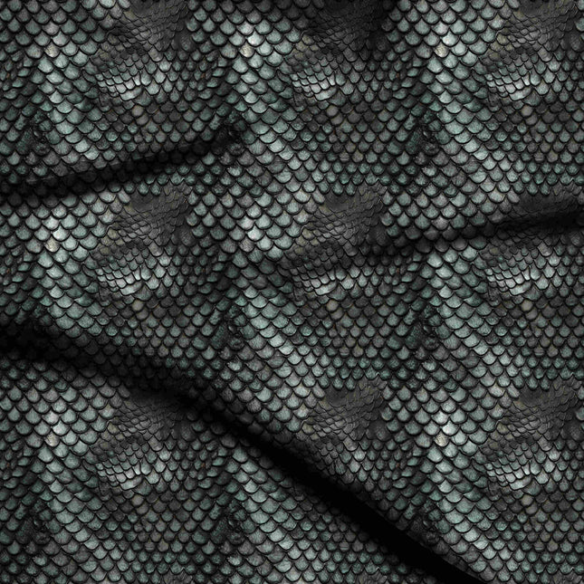 charcoal black animal digital print fabric texture — fine scale closeup