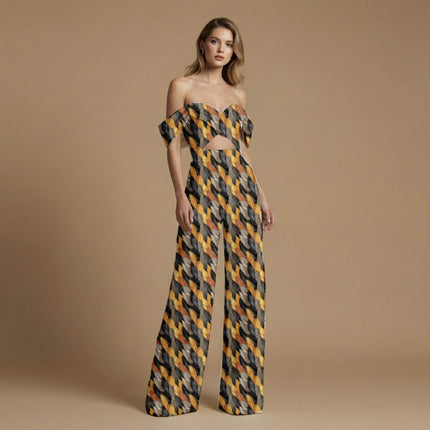 metallic gold animal all-over print pattern — medium scale repeat layout