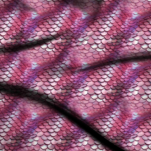 magenta animal digital print fabric texture — fine scale closeup