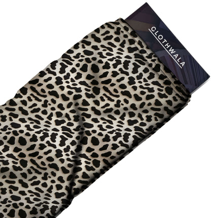jet black animal fabric detail — textured finish digital print closeup
