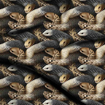 golden ochre animal digital print fabric texture — large scale closeup