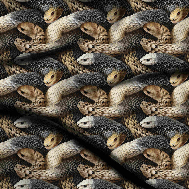 golden ochre animal digital print fabric texture — large scale closeup