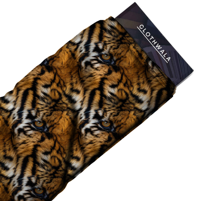 saffron animal print fabric draped — jumpsuit styling
