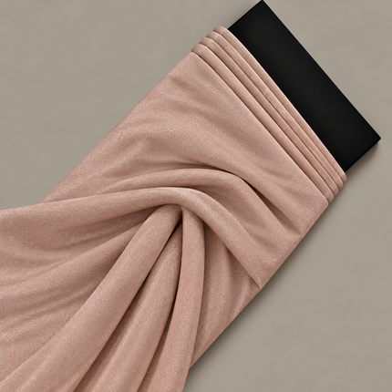 Dusty Rose Solid Poly Crepe Fabric — design 1434FC-RBPF/DS-597, Clothwala