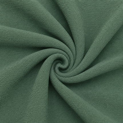 Forest Green Solid Moss Crepe Lycra Fabric — design 849C-SBGP/DS-50, Clothwala