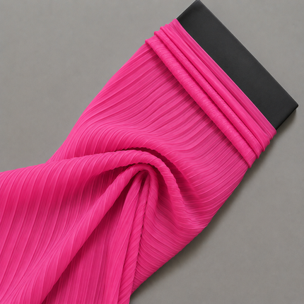 Hot Pink Solid Poly Japanese Satin Fabric — design 1175KC3-PBSRSM/DS-164, Clothwala