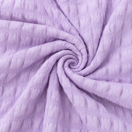 Lavender Solid Lycra Dobby Check Pattern Fabric — design 674SL2-PBSRSM/DS-601, Clothwala