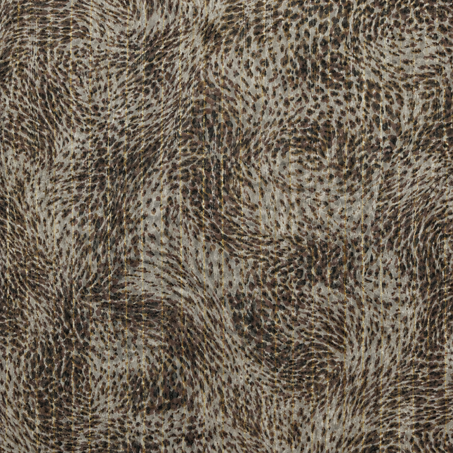 Light Beige & Dark Brown Abstract Animal Texture Print Fabric — design DS-17, Clothwala