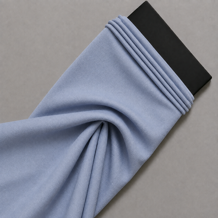 Light Blue Solid Poly Interlock Fabric — design 395KL-SBDT/DS-491, Clothwala