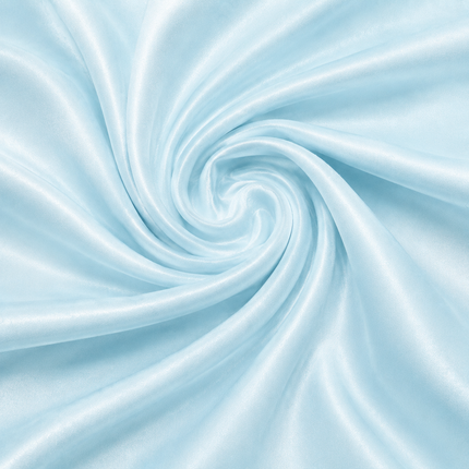 Light Blue Solid Poly Japanese Satin Fabric — design DS-74, Clothwala