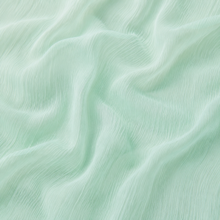 Light Mint Green Solid Poly Chiffon Fabric — design 1373ACHGL6-ABJI/DS-73, Clothwala