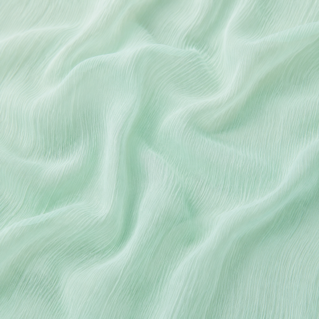 Light Mint Green Solid Poly Chiffon Fabric — design 1373ACHGL6-ABJI/DS-73, Clothwala