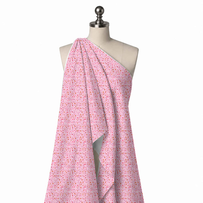 Draped on a mannequin: very small-scale tossed all-over scatter of tiny Christmas trees, design Design No_4892, Clothwala
