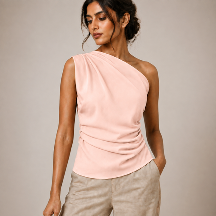 Light Pink & N/A Solid Poly Interlock Fabric — design DS-208, Clothwala