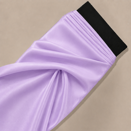Light Purple Solid Poly Japanese Satin Fabric — design 385US-VBCT/DS-94, Clothwala
