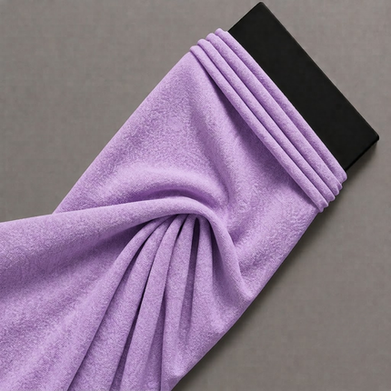 Light Purple Solid MOSS CREPE Fabric — design DS-56, Clothwala