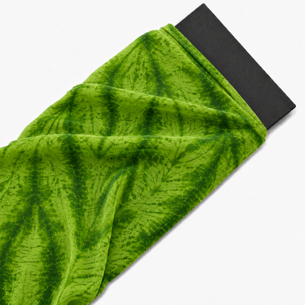 Lime Green & Forest Green Shibori Diamond Print Fabric — design 10748G0-SBGP/DS-577, Clothwala