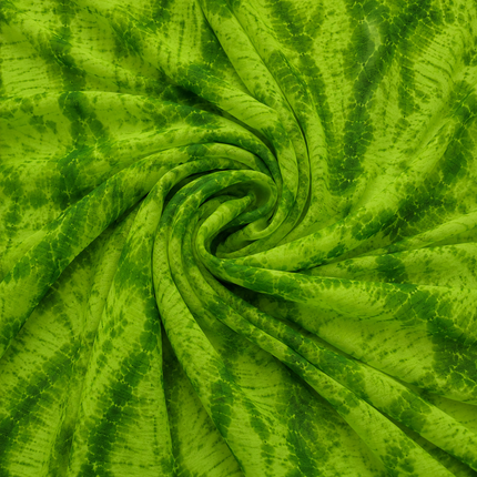Lime Green & Forest Green Shibori Diamond Print Fabric — design 10748G0-SBGP/DS-577, Clothwala