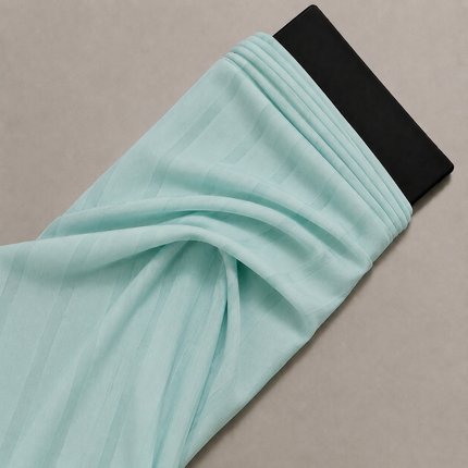 Mint Green Solid Poly Crepe Fabric — design 500SC-SBGP/DS-555, Clothwala