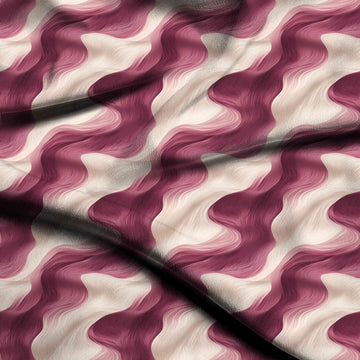 Mulberry Pink & Ivory Marble Swirl Printed Spandex Fabric