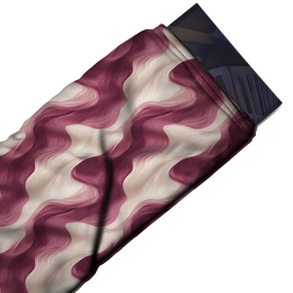 Mulberry Pink & Ivory Marble Swirl Printed Spandex Fabric