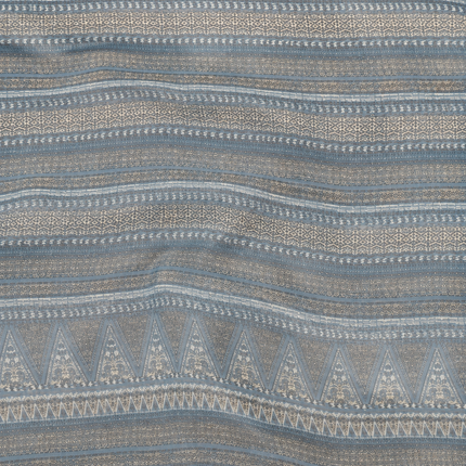 Muted Blue-Grey & Light Taupe Solid Poly Georgette Fabric — design 1563A48G-AGGP/DS-463, Clothwala