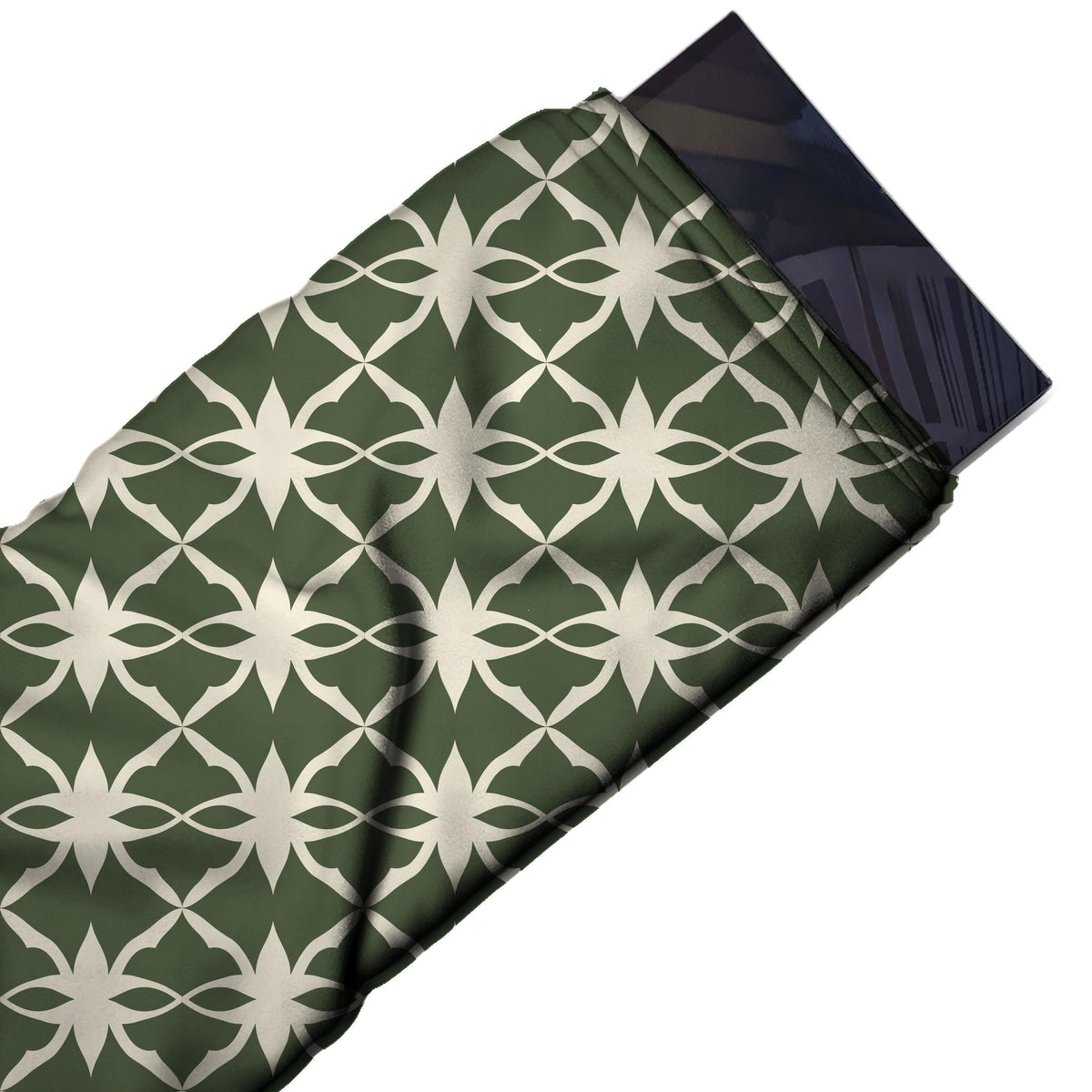 Flat fabric swatch: regular lattice geometric in two colours, design Design No_4182, Clothwala