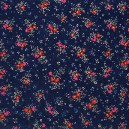 Navy Blue & Red & Hot Pink Solid Poly Georgette Fabric — design 1294GS-RBPF/DS-556, Clothwala