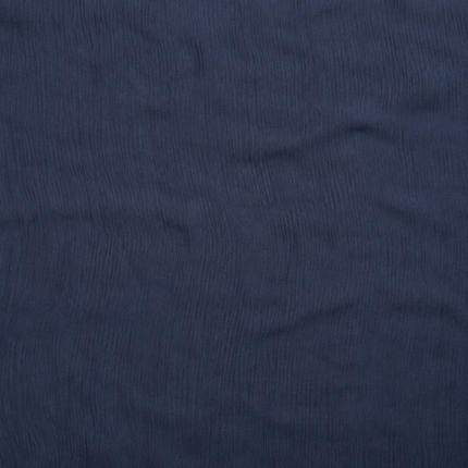 Navy Blue Solid Poly Chiffon Fabric — design DS-47, Clothwala