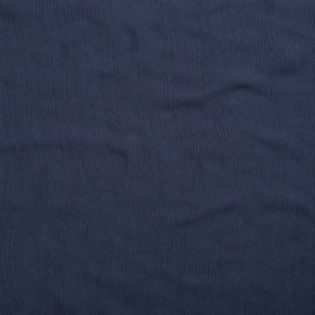 Navy Blue Solid Poly Chiffon Fabric — design DS-47, Clothwala