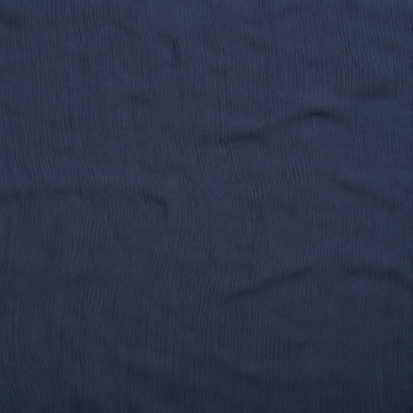 Navy Blue Solid Poly Chiffon Fabric