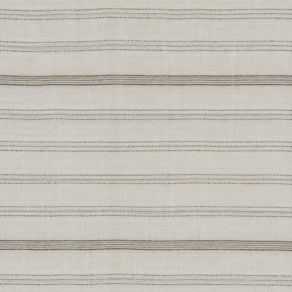 Chifffon Off-White & Grey Textured Horizontal Stripe embroidery Fabric