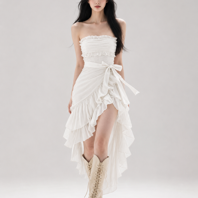 Off-White Solid Poly Chiffon Fabric — design 785SCB8-ABJI/DS-130, Clothwala
