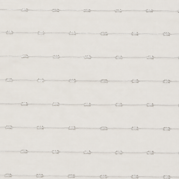 Off-White & Silver Solid Poly Chiffon Fabric