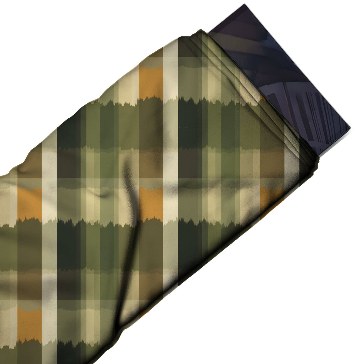 Flat fabric swatch: large-scale check formed by flat vertical stripes crossed with, design Design No_3927, Clothwala