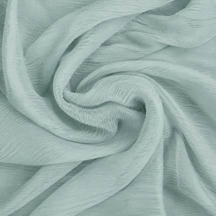 Pale Aqua Solid Poly Chiffon Fabric — design DS-132, Clothwala