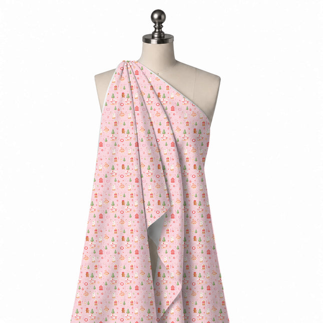 Draped on a mannequin: small-scale one-way print arranged in loose horizontal rows of, design Design No_4911, Clothwala