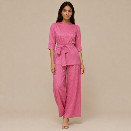 Pink Solid Poly Silk Crepe Fabric — design 1111DS3-SBGP/DS-234, Clothwala