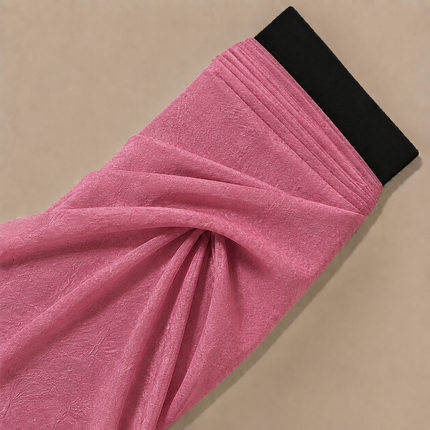 Pink Solid Poly Silk Crepe Fabric — design 1111DS3-SBGP/DS-234, Clothwala