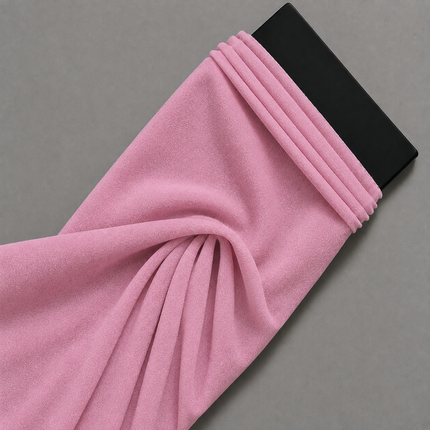 Pink Solid Moss Crepe Lycra Fabric — design 1415BM-ABJI/DS-48, Clothwala
