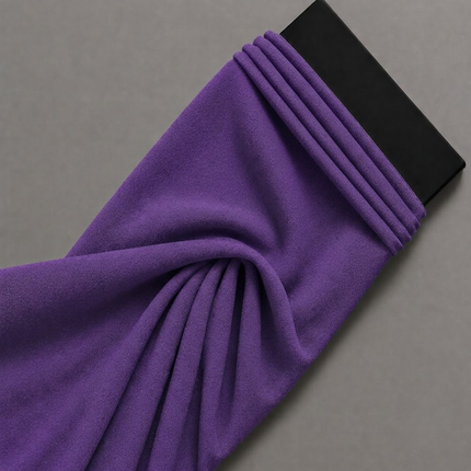 Purple Solid MOSS CREPE Fabric — design 1057S1-ABDT/DS-51, Clothwala