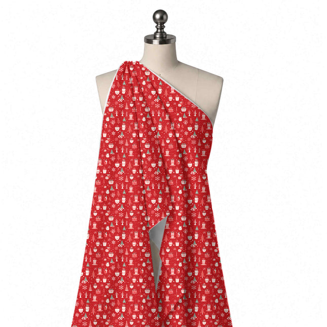 Draped on a mannequin: one-way all-over print of small cream cups, design Design No_4689, Clothwala
