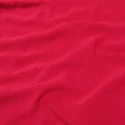 Red Solid Poly Crepe Fabric — design 141CP-PBSRSM/DS-457, Clothwala