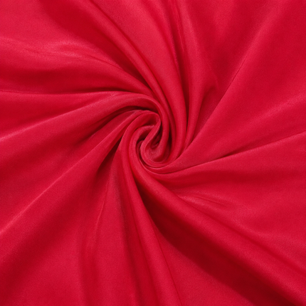 Red Solid Poly Crepe Fabric — design 141CP-PBSRSM/DS-457, Clothwala