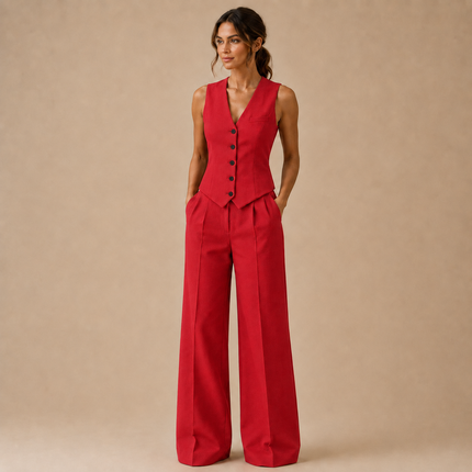 Red Solid Poly Twill Moss Fabric — design 712SBT8-ABJI/DS-342, Clothwala