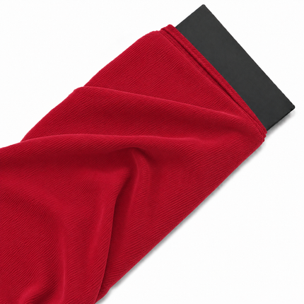 Red Solid Poly Twill Moss Fabric — design 712SBT8-ABJI/DS-342, Clothwala
